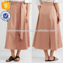 New Fashion Cotton-poplin Wrap Midi Skirt DEM/DOM Manufacture Wholesale Fashion Women Apparel (TA5167S)